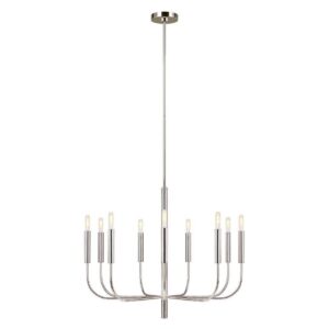 FE-BRIANNA9-PN Brianna 9 Light Chandelier In Polished Nickel – Fitting Only