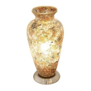 Apollo Mosaic Glass Vase Table Lamp In Yellow