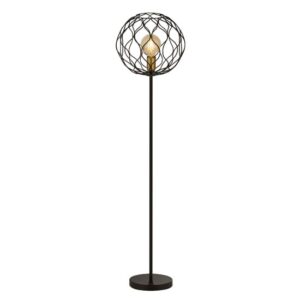 Finesse Floor Lamp In Black With Gold Lamp holder
