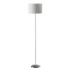 Formito White Fabric Shade Floor Lamp With Stainless Steel Base