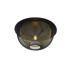 Honeycomb Ceiling Light In Black Outer With Gold Inner