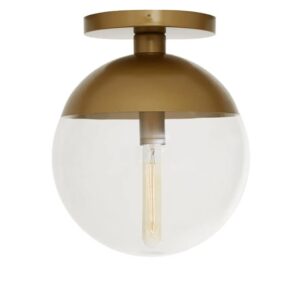 Rocklin Clear Glass Shade Ceiling Light In Gold