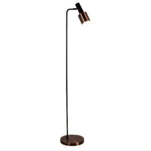 Single Light Black Antique Copper Floor Lamp