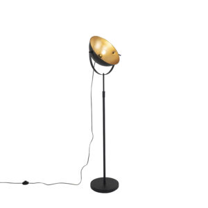 Floor lamp black with gold 35 cm adjustable – Magnax