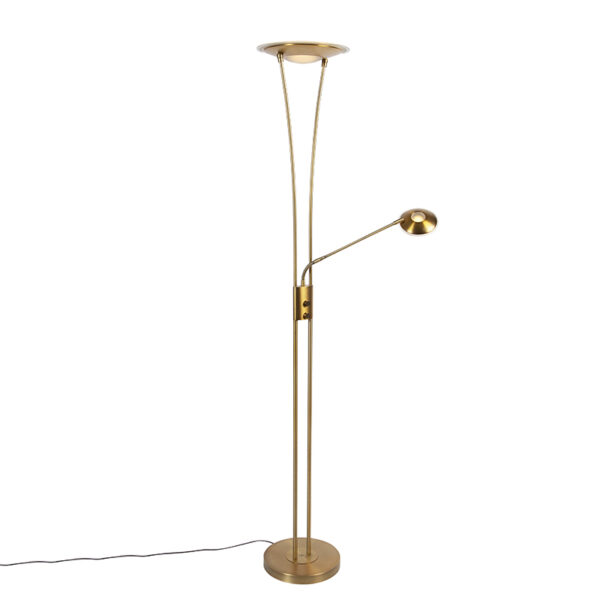 Floor lamp bronze incl. LED with reading arm – Ibiza