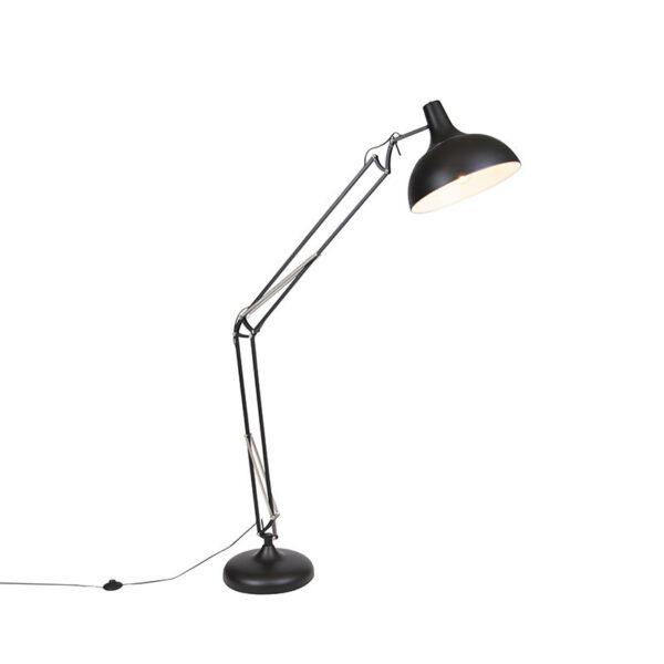 Industrial floor lamp black adjustable – Hobby
