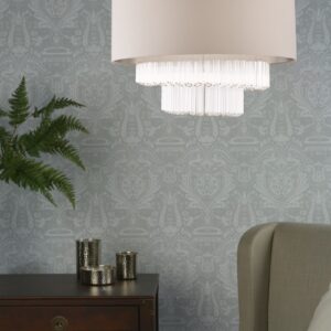 Laura Ashley LA3756145-Q Genevieve 5 Light Ceiling Pendant Light In Grey Finish With Glass Rods