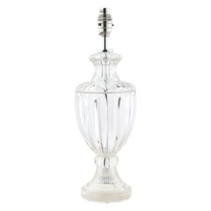 Laura Ashley Meredith Cut Glass Small Urn Table Lamp Base In Polished Chrome Finish