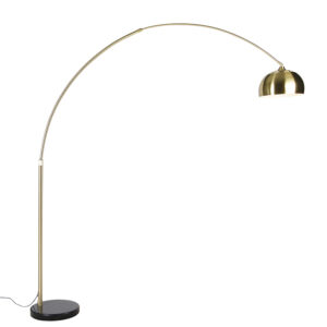 Arc lamp brass with black marble base adjustable - XXL