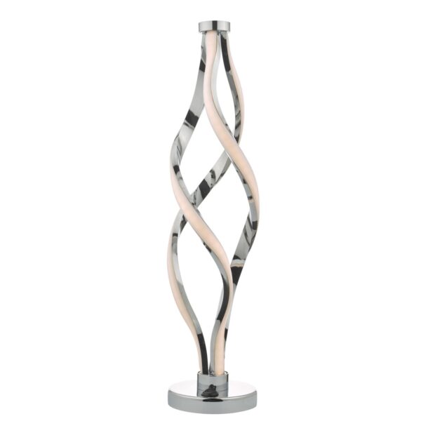 Dar Lighting Jive LED Table Lamp In Polished Chrome Finish
