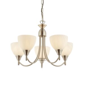 Endon 1805-5SC 5 Light Chandelier In Satin Chrome