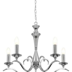 Endon KORA-5CH Traditional 5 Light Chandelier With Chrome Finish