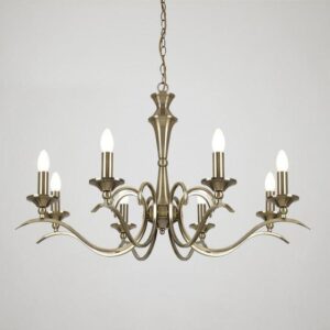 Endon KORA-8AB 8 Light Chandelier With Antique Brass Finish