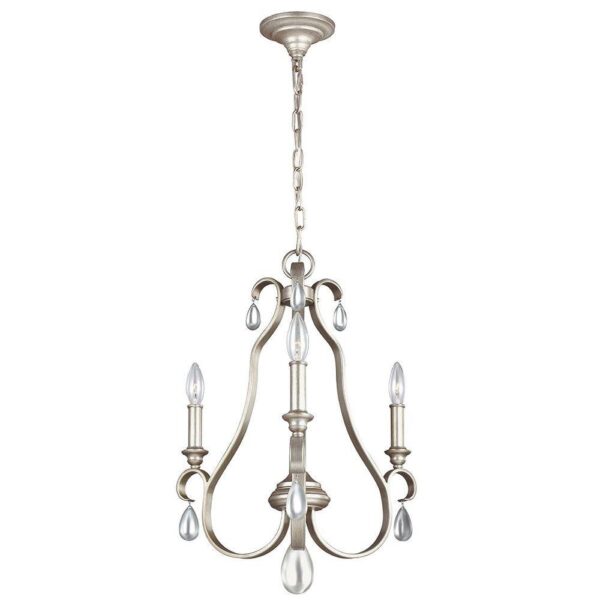 FE/DEWITT3 Dewitt 3 Light Chandelier Ceiling Light In Sunrise Silver