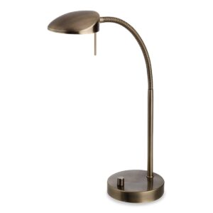 Firstlight 4926AB Milan LED One Light Table Lamp In Antique Brass