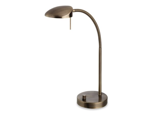 Firstlight 4926AB Milan LED One Light Table Lamp In Antique Brass