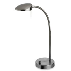 Firstlight 4926BS Milan LED One Light Table Lamp In Brushed Steel