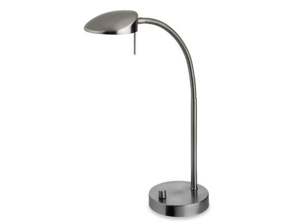 Firstlight 4926BS Milan LED One Light Table Lamp In Brushed Steel