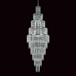 Impex CF03220/24/CH Glass Icicle 24 Lt Crystal Chandelier