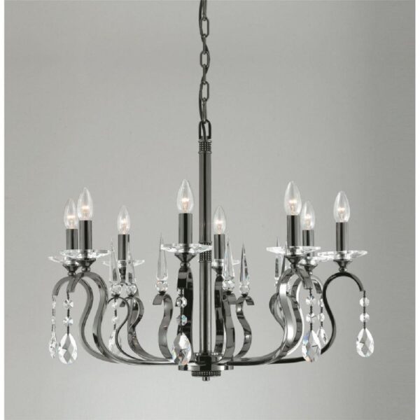 Impex CPA11814/8CH Crystal & Chrome Contemporary Chandelier