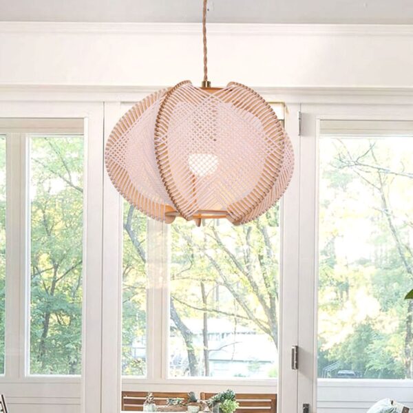 Lightsin Charming Ceiling Light Rustic Elegance with Paper Rope
