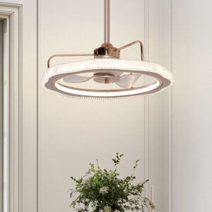 Lightsin Modern Reversible 3-Blades Metal Ceiling Fan with LED Light