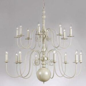 PG05579/12/GREY Bologna 12 Light Cream Chandelier