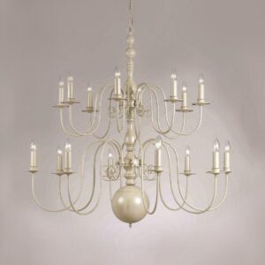 PG05579/16/GREY Bologna 16 Light Cream Chandelier