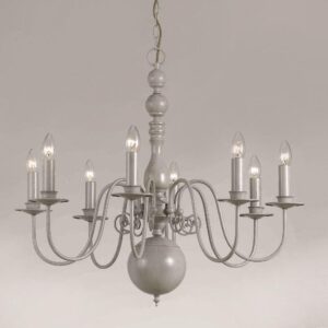 PG05579/8/GREY Bologna 8 Light Grey Chandelier