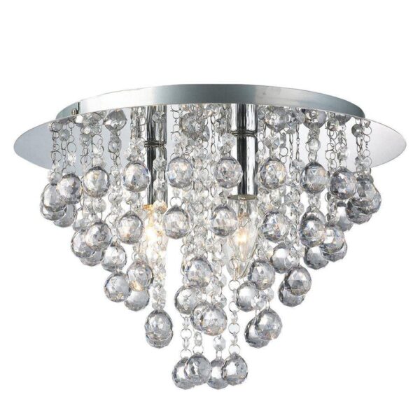 Palazzo 3 Light Round Acrylic Flush Chandelier Ceiling Light
