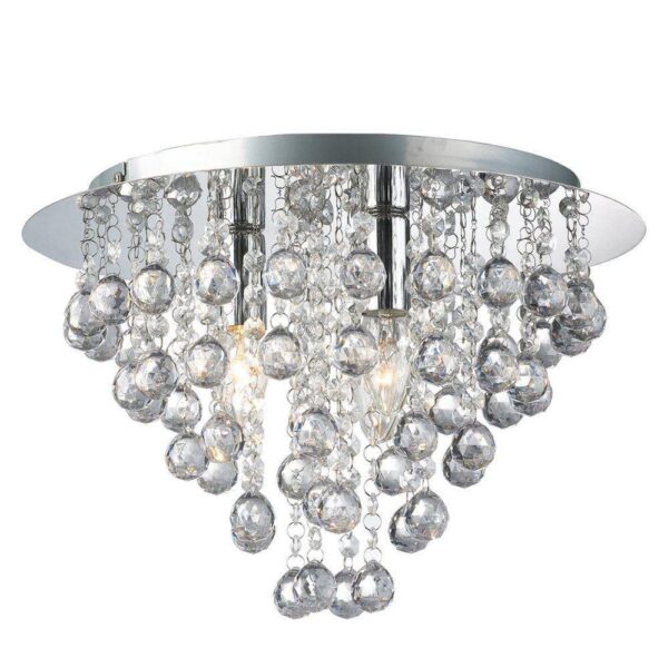 Palazzo 3 Light Round Acrylic Flush Chandelier Ceiling Light