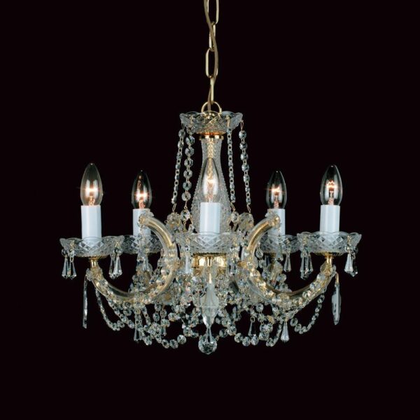 Preciosa 5 Light Marie Therese Crystal Chandelier CP00150/5/G