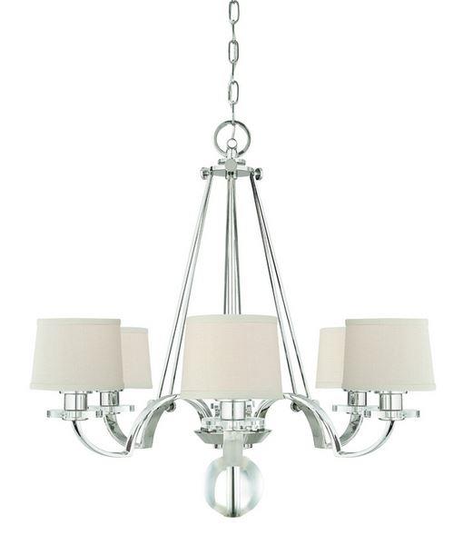 QZ/SUTTON PL6 6 Light Imperial Silver Modern Chandelier