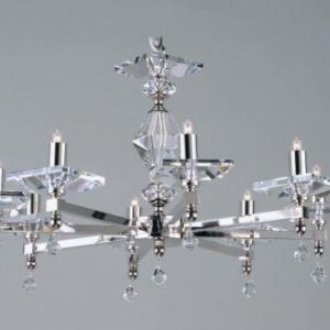 STH04054/8/N Starlight 8 Light Optical Glass Chandelier