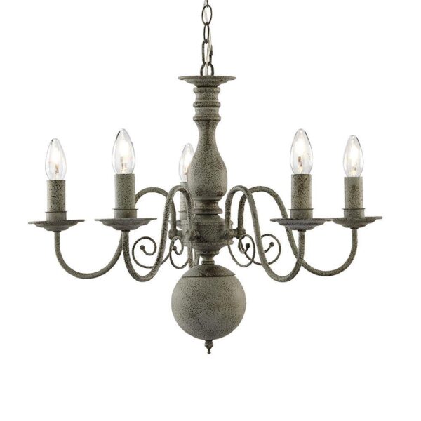 Searchlight 2265-5GY Greythorne 5 Light Chandelier