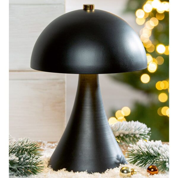 Allston Metal Mushroom LED Table Lamp In Black