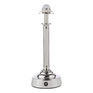 Dar Lighting Virgil Rechargeable LED Table Lamp Base In Polished Nickel