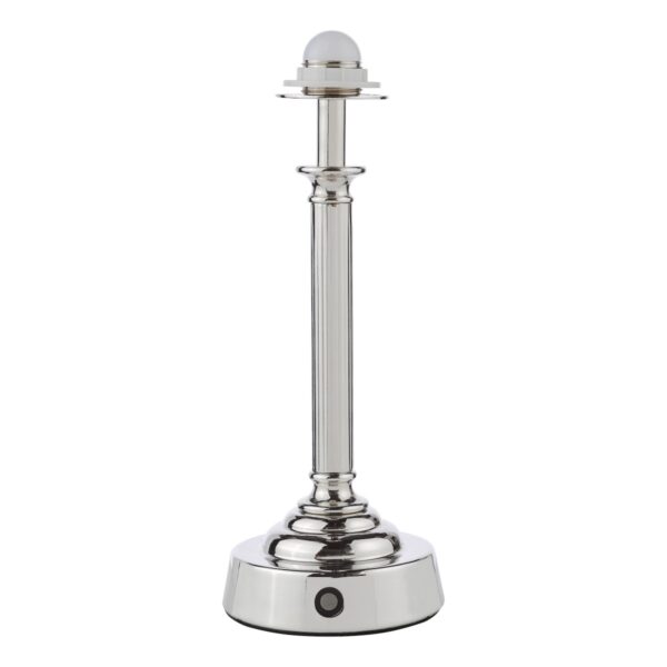 Dar Lighting Virgil Rechargeable LED Table Lamp Base In Polished Nickel