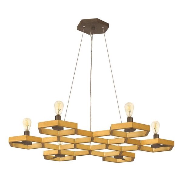 HK/MOXIE6/CSSG Moxie 6 Light Chandelier Light In Sunset Gold
