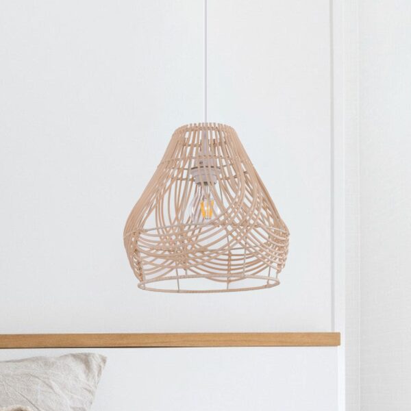 Lightsin Woven Whisper Natural Rattan Pendant Light for Serene Living