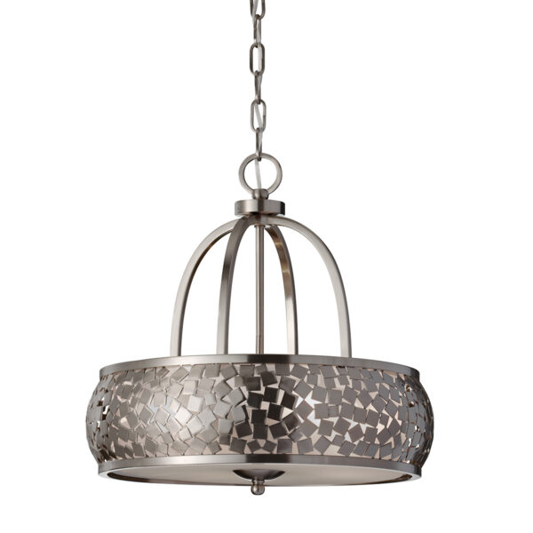 FE-ZARA4 Zara 4 Light Brushed Steel Ceiling Chandelier