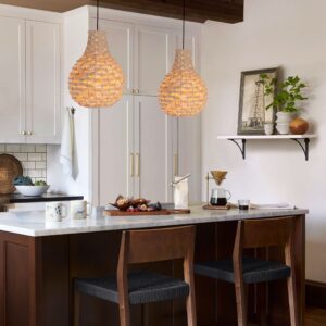 Lightsin Bamboo Hand-Weaving Pendant Light Natural Art Lighting Fixture