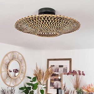 Lightsin Bamboo Radiance Handwoven LED Ceiling Light
