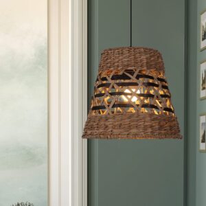 Lightsin Handwoven Paper Rope Pendant Light Bohemian Rustic Charm