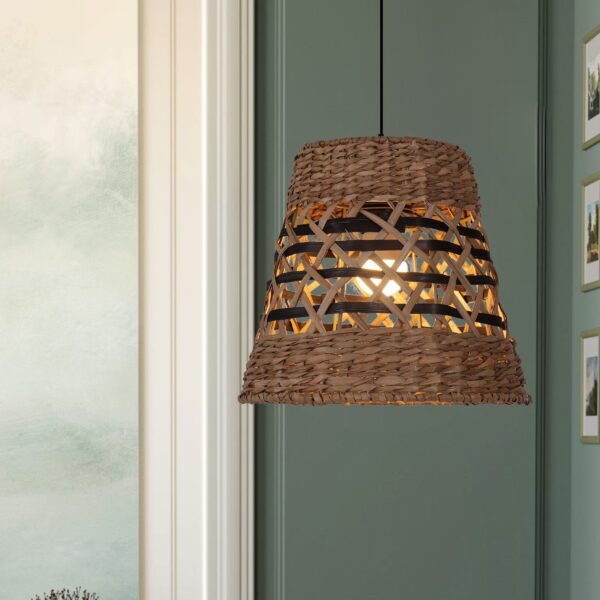 Lightsin Handwoven Paper Rope Pendant Light Bohemian Rustic Charm