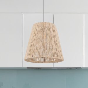Lightsin Rustic Hemp Rope Woven Pendant Light for Cozy Interiors