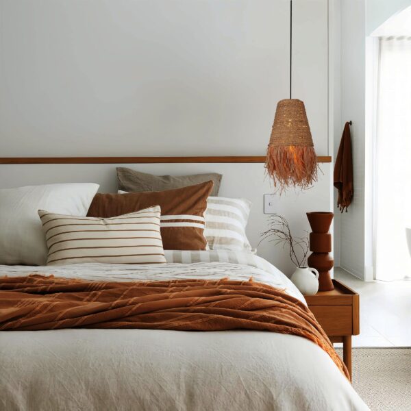 Lightsin Zen Wabi-Sabi Woven Pendant Light with Natural Grass Texture