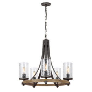 Quintiesse QN-ANGELO5 Angelo 5 Light Rustic Ceiling Chandelier