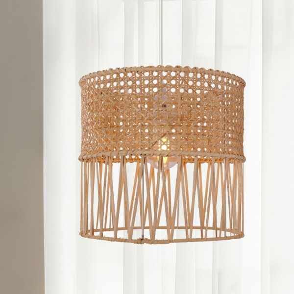 Lightsin Wabi-Sabi Style Hand-woven Rattan Pendant Light