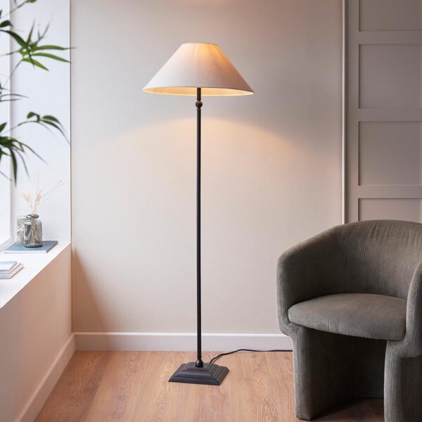 Lahaina Fabric Floor Lamp In Black